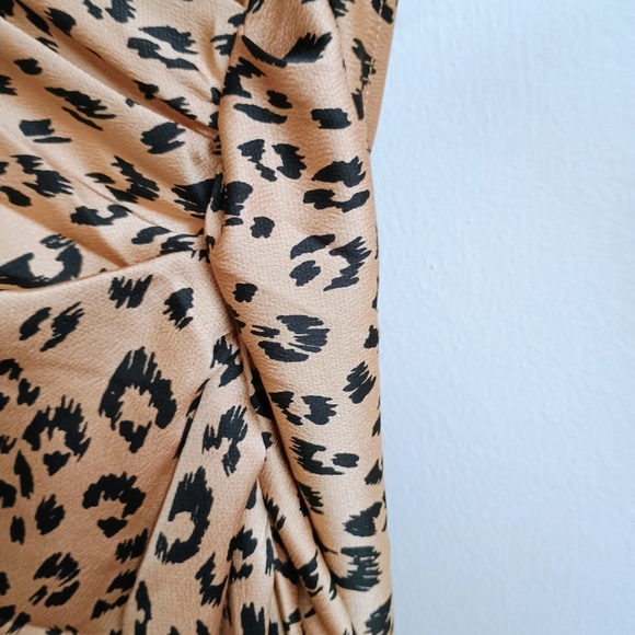 A New Day Tan Leopard Print Maxi Dress - Picture 3 of 5